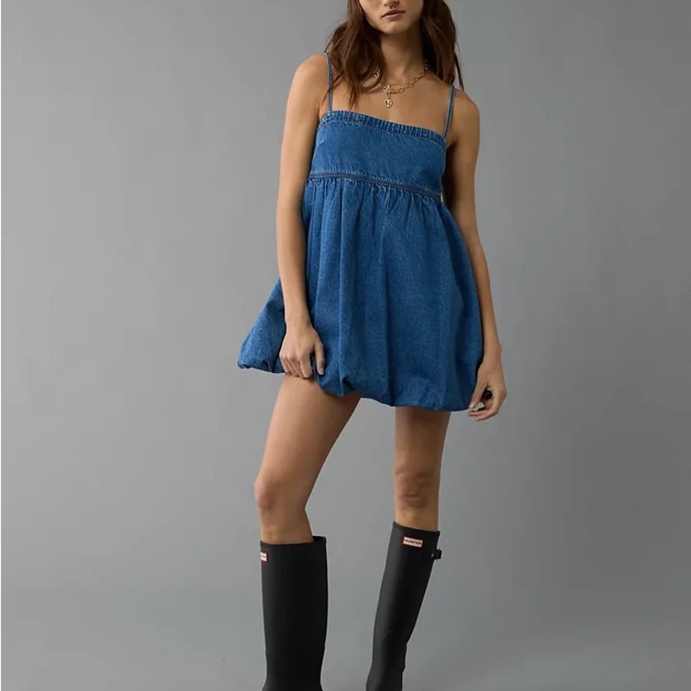 NWT AE Denim Bubble Dress
